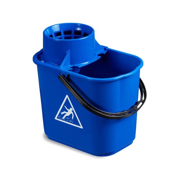 Pudelmop Eimer blau mit Sieb 16 L