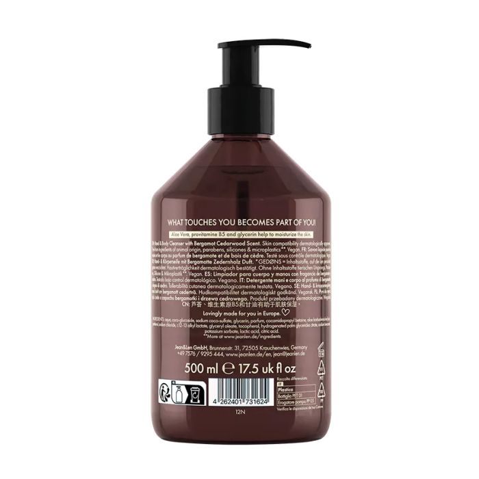 Jean & Len Hand & Body Cleanser Bergamot/Cedarwood 500 ml