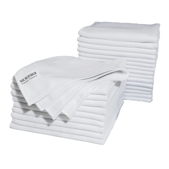 PREMIUM Garn Mikrofasertuch weiss 40x40cm