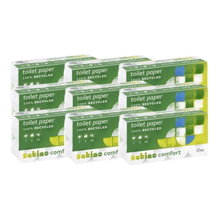 Toilettenpapier Satino Comfort, 3-lg., 72 Rl., Rec. - Palette