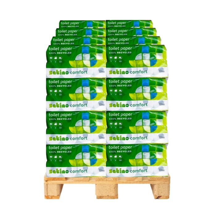 Toilettenpapier Satino Comfort, 3-lg., 72 Rl., Rec. - Palette