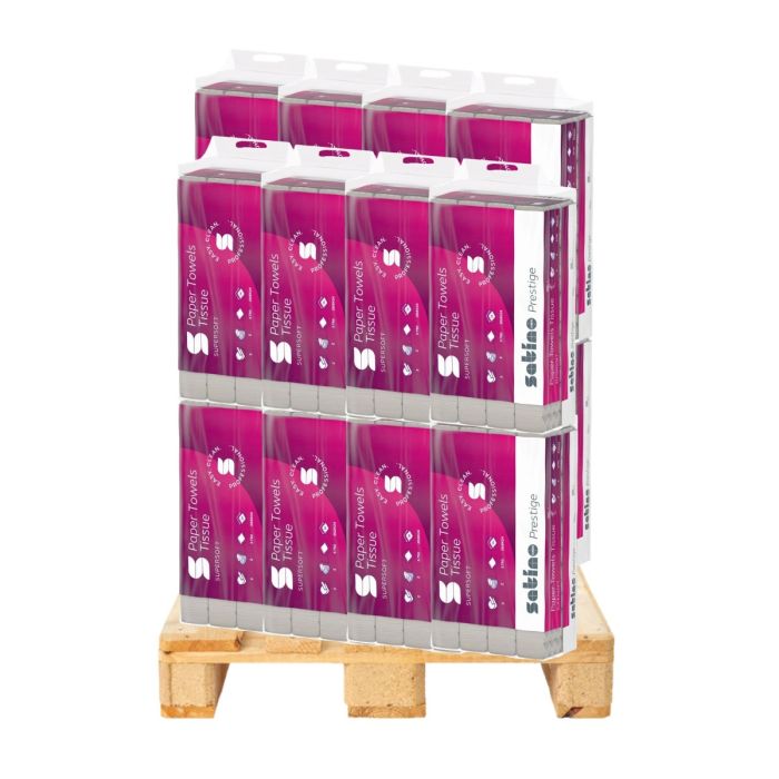 Papierhandtuch Z-Falz kurzblatt Satino Prestige, 2-lg., 3750 Blatt - Palette