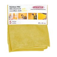Rainbow Pro Mikrofasertuch gelb 40x40cm 5er Set