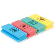 Pad - Schwamm ROT/weiss mit Piktogramm 'Toiletten'