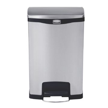 Rubbermaid Edelstahl Tretabfalleimer Slim Jim® 50l