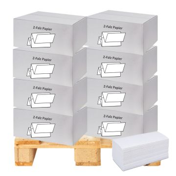 Papierhandtuch Z-Falz, Kurzblatt, 2-lg., 3000 Blatt