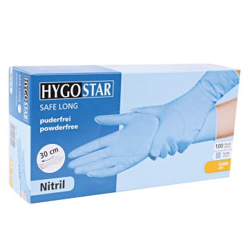 Nitrilhandschuhe Safe Long Gr. S, blau, puderfrei