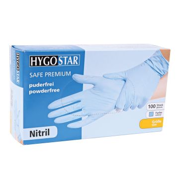 Nitrilhandschuhe Safe Premium Gr. L, blau, puderfrei