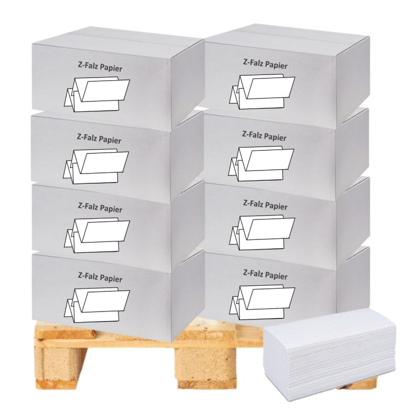 Papierhandtuch Z-Falz, Kurzblatt, 2-lg., 3000 Blatt