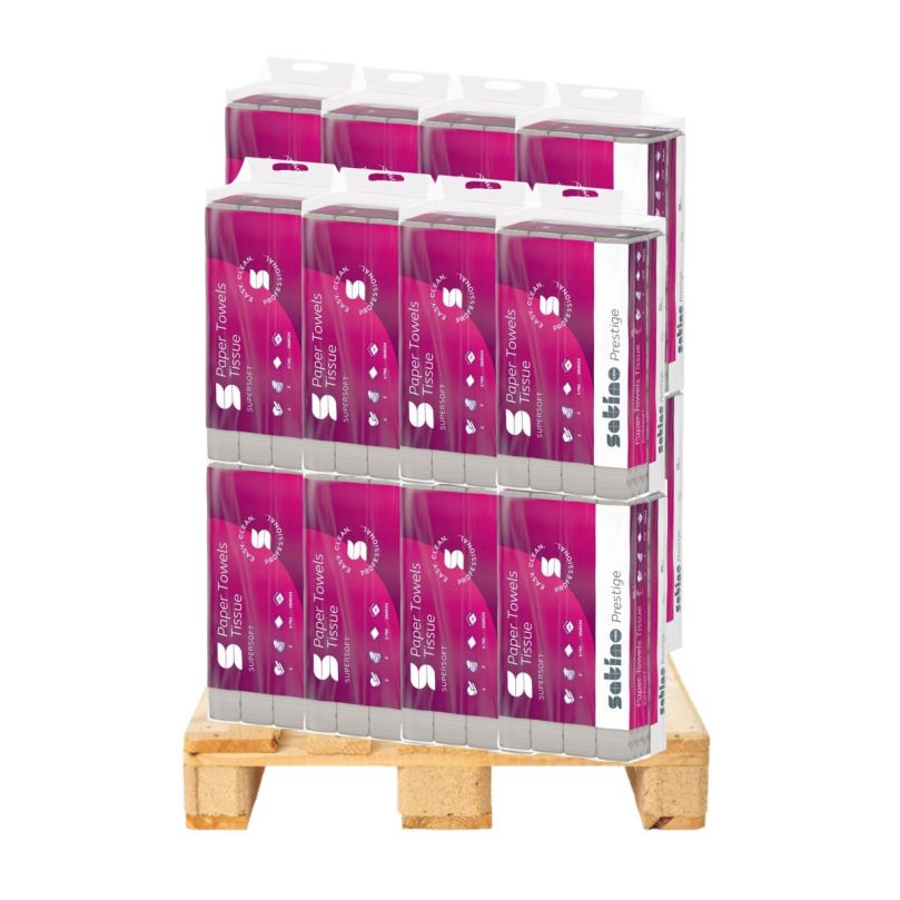 Papierhandtuch Z-Falz kurzblatt Satino Prestige, 2-lg., 3750 Blatt - Palette