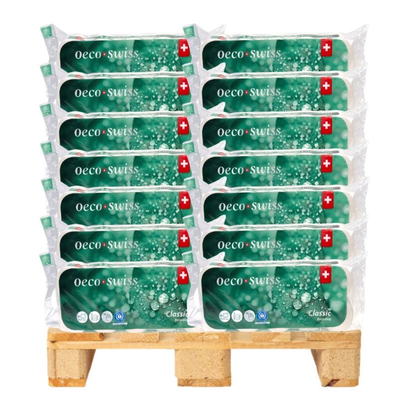 Toilettenpapier Oeco Swiss Classic, 3-lg., 60 Rl., Rec. - Palette