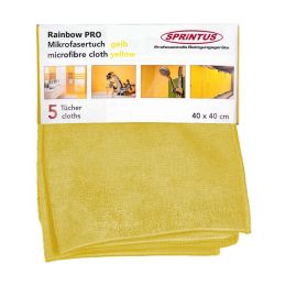 Rainbow Pro Mikrofasertuch gelb 40x40cm 5er Set