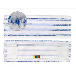 Mikrofasermopp weiss/blau Tasche und Lasche 40 cm